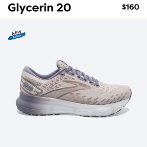 Brooks Glycerin 20 | Snow White/Blush/Cosmic Sky | Size 7
